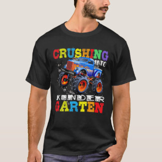 T-Shirt in Kindergarten zerquetschen Monster Truck