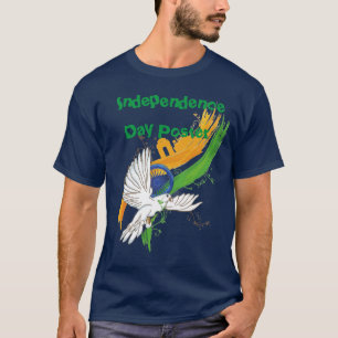 T - Shirt Indian Independence Day Poster 