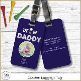T-Shirt It Up Daddy Custom Foto Golf Navy Blue Gepäckanhänger