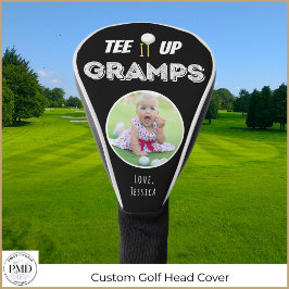 T-Shirt It Up Gramps Custom Foto Vathers Day Black Golf Headcover