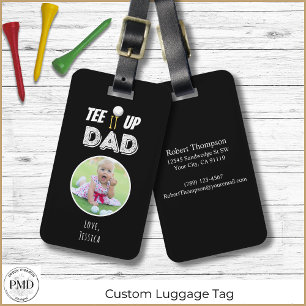 T-Shirt It up Vater Custom Foto Vathage Day Black Gepäckanhänger
