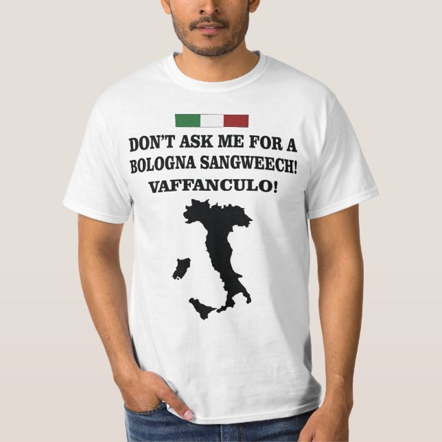 T-SHIRT ITALIENER-ART DES BOLOGNA-SANGWEECH (Vorderseite)
