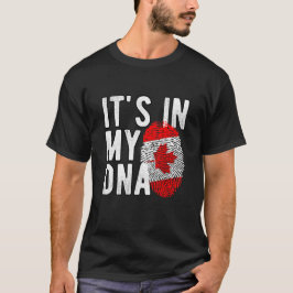 T-Shirt It's in my DNA canada Flag Fingerprints