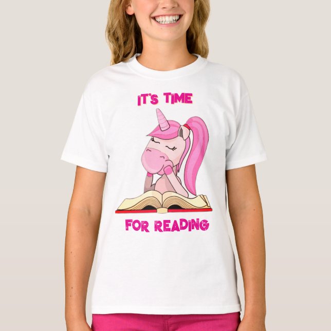 T-Shirt It's time for reading  (Vorderseite)