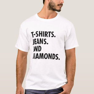T - Shirt Jeans und Diamanten