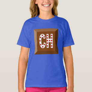 T-Shirt Jersey blau SUISSE SCHOKOLADE BONBONS