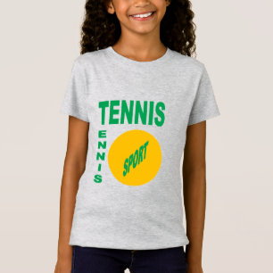 T-Shirt Jersey, fein, grau DESIGN TENNIS SPORT