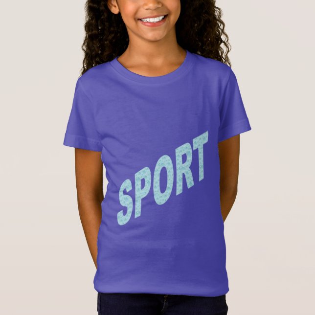 T-Shirt Jersey Fein lila Mädchen SPORT (Vorderseite)