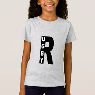 T-Shirt Jersey fin Mädchen DESIGN RUGBY