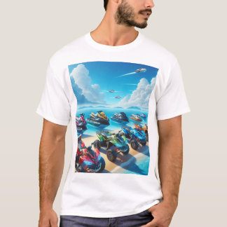 T-Shirt Jetskis Waverunner und Quads Strand