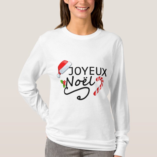T - Shirt Joyeux Noël . Cadeau Noël  (Vorderseite)