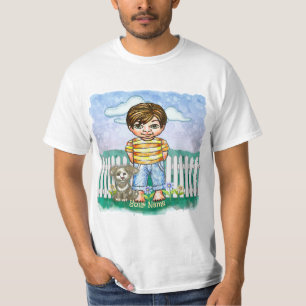 T-Shirt Junge und Hund