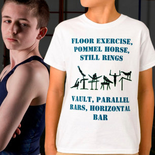 T-Shirt Jungen Turnwettkampf mit seinem Namen auf
