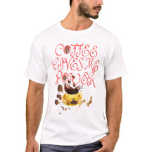 T - SHIRT KAFFEE GIBT MIR POWER