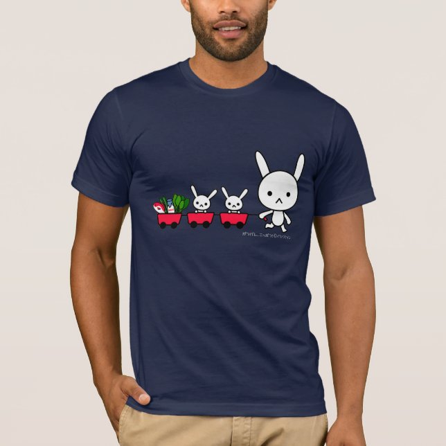 T - Shirt - Kaninchen mit kleinem Kaninchen (Vorderseite)