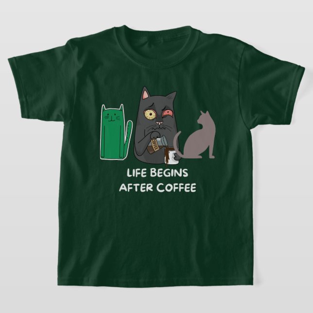 T - Shirt Katzenbilder für Kaffeeliebhaber (Ablage )