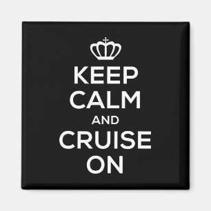 T-Shirt 'Keep Calm And Cruise On' für Seglerfamili Magnet