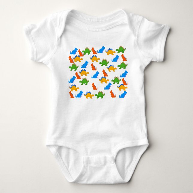 T - Shirt Kid's Baby Boys Dinosaurier Collage (Vorderseite)