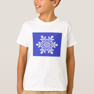 T - Shirt Kids Blue Snow Flake