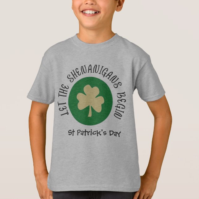 T - Shirt Kindershenanigans-St. Patricks Tages (Vorderseite)