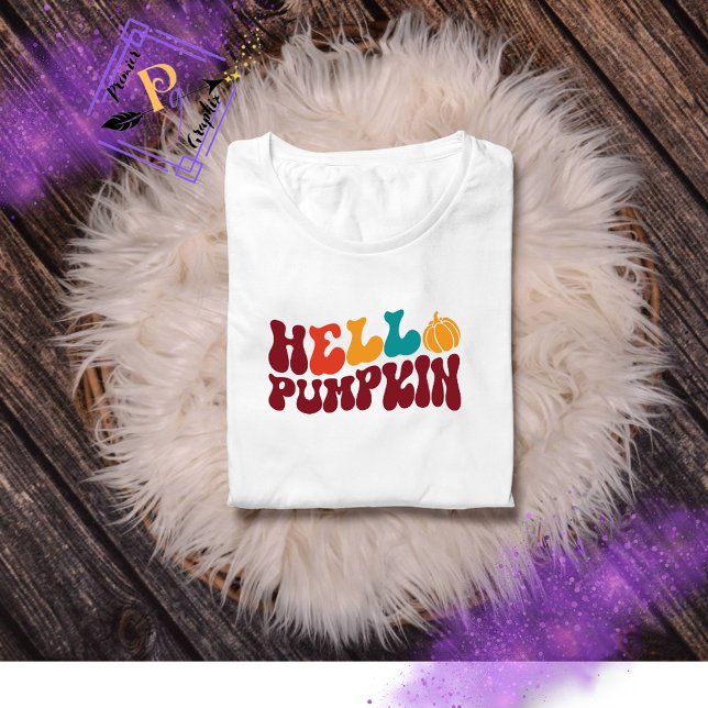 T - Shirt Ladys Hello Pumpkin (Von Creator hochgeladen)