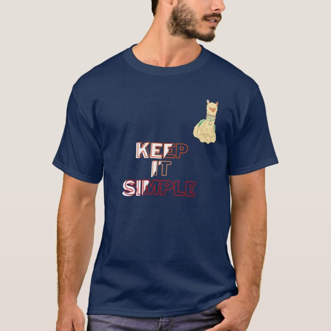 T - Shirt Lama behielt es einfach (Vorderseite)