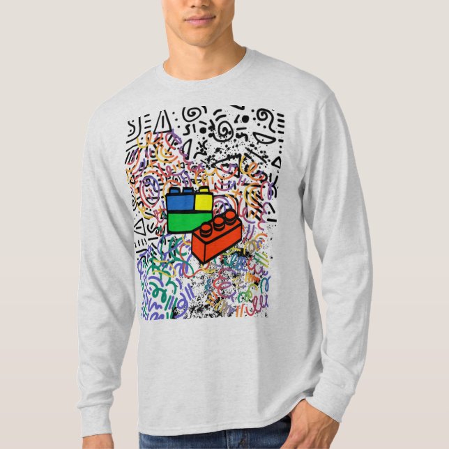 T - Shirt, langärmelig grau T-Shirt (Vorderseite)