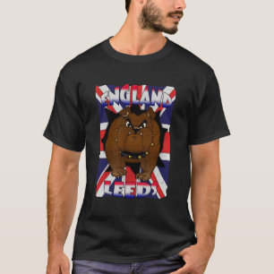 T-Shirt Leeds England für Mann-Briten-Bulldogge