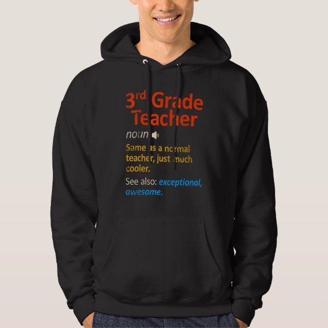 T-Shirt Lehrer der dritten Klasse Hoodie (Vorderseite)