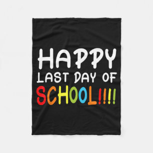 T-Shirt letzter Schultag für Schüler und Lehrer G Fleecedecke
