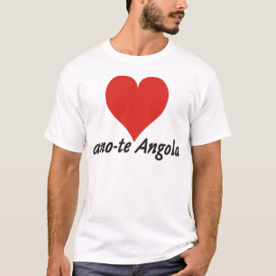 T-shirt,- liebe ich Angola dich -, von dem Herzen T-Shirt