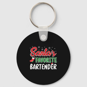 T-Shirt Lieblingsbarkeeper des Weihnachtsmanns Süß Schlüsselanhänger