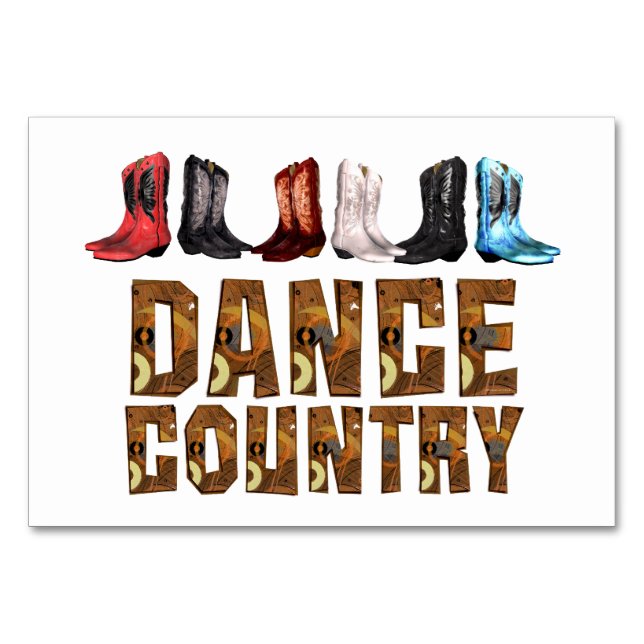 T-SHIRT Line Dance Country Tischnummer (Vorderseite)