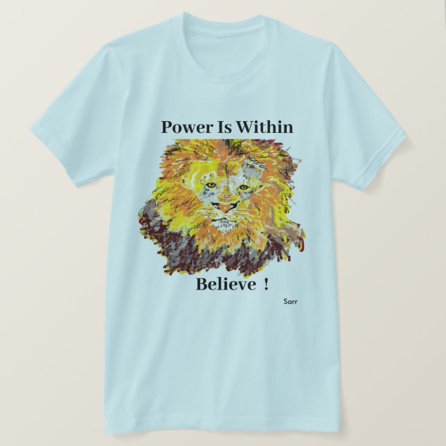 T - Shirt Lion: Power (Design vorne)