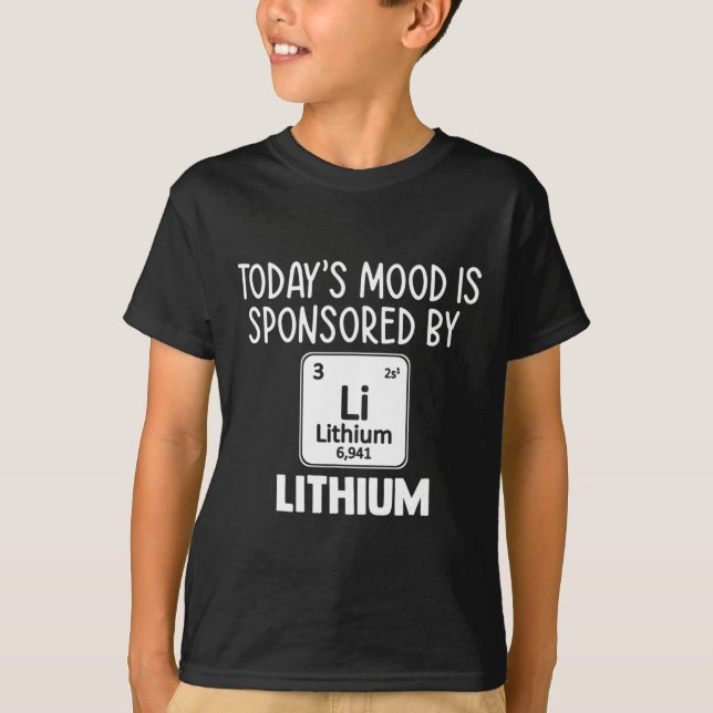 T-Shirt Lithium-Elemente für das Bewusstsein für p (Vorderseite)