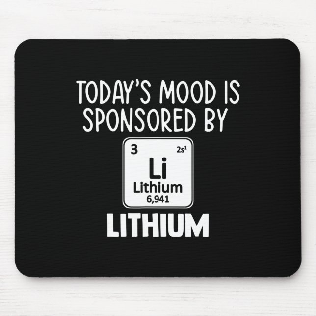 T-Shirt Lithium-Elemente für das Bewusstsein für p Mousepad (Vorne)