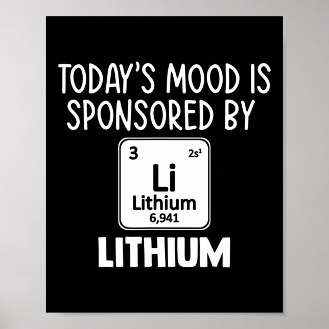 T-Shirt Lithium-Elemente für das Bewusstsein für p Poster (Vorne)
