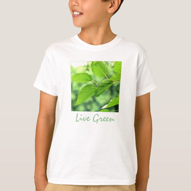 T - Shirt "Live Green" Kids (Vorderseite)