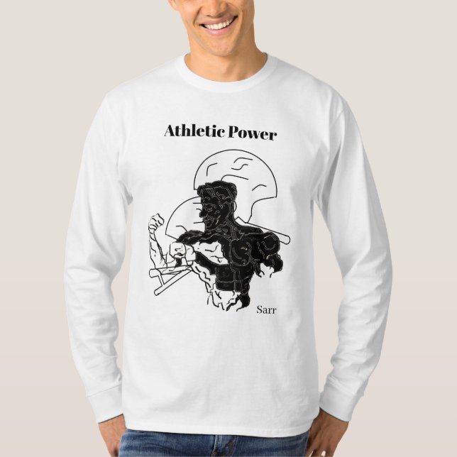 T - Shirt Long Sleeve : Athletischer Power (Vorderseite)