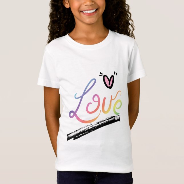 T-Shirt Love Mehrfarbig (Vorderseite)