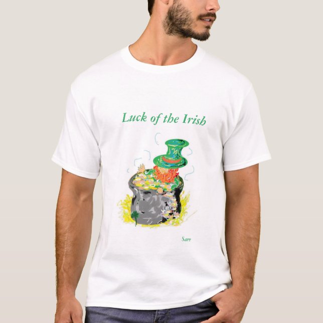 T - Shirt Luck of the Irish/ Leprechaun (Vorderseite)