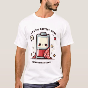 T-Shirt Lustige Introvertierte Soziale Batterie To