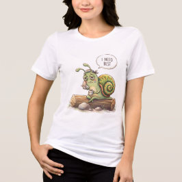 T-Shirt Lustiges Müdes Schnecke "Ich Brauche Ruhe" Tri-Blend Shirt