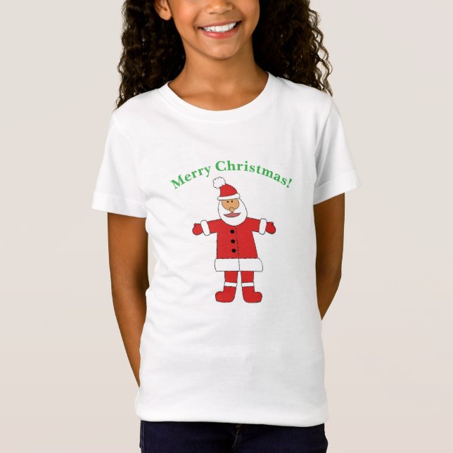 T-Shirt Mädchen Santa Nice List (Vorderseite)