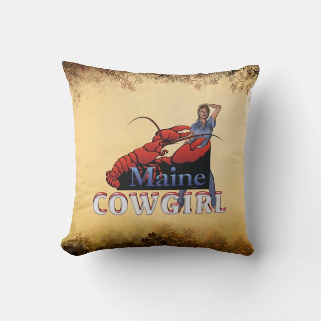 T-SHIRT Maine-Cowgirl Kissen (Vorderseite)