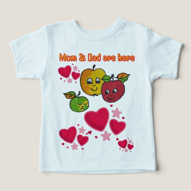 T-Shirt Mama und Papa (Design Vorderseite)