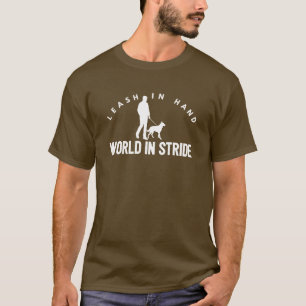 T-Shirt Mann mit Hund