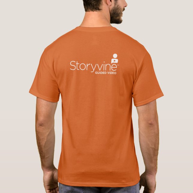 T - Shirt - Männer: Orange mit großem SV-Symbol (Rückseite)