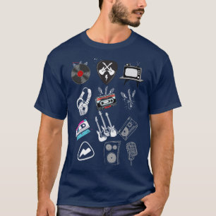 T - Shirt Marine Design für Musikliebhaber