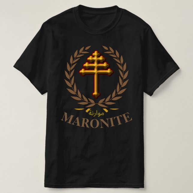 T - SHIRT MARONITE (Offizielles Kreuz) (Design vorne)